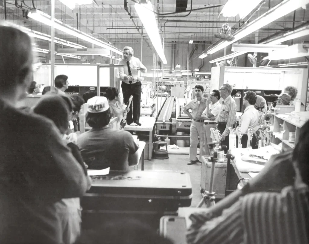 Bill Schultz regularly visited the production line to rally the troops