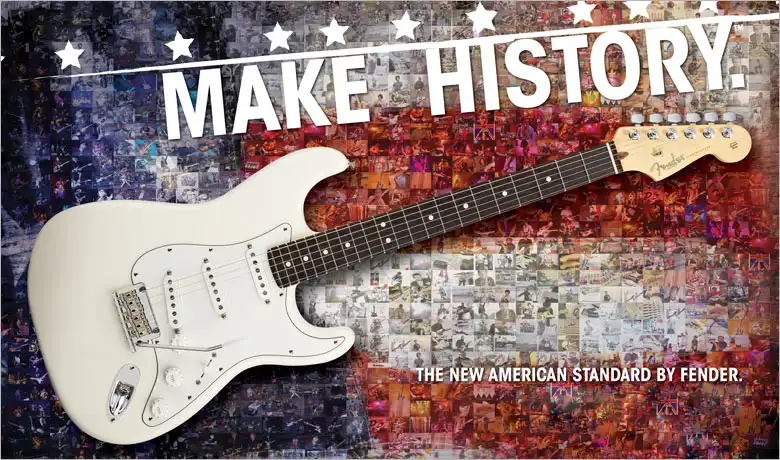 The 2008 American Standard ad highlighted the Stratocaster’s importance in the history of electric guitars.