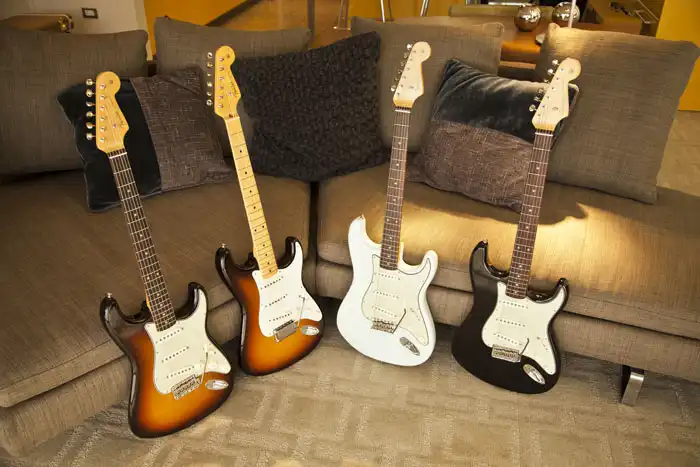 A quartet of ’59 Stratocaster