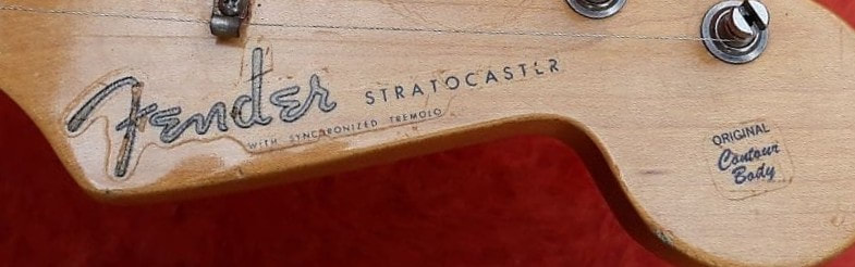 Second type of decal used on Fullerton reissue strats