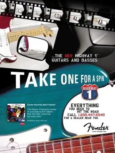 Fender Highway 1 Series ad Everything you need to hit the road