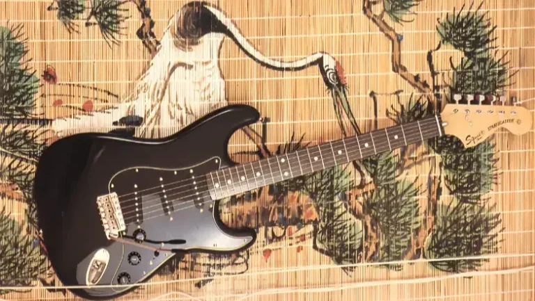 The SQ Stratocaster featured in an article by Paul Colbert, published in the March 1984 issue of One Two Testing