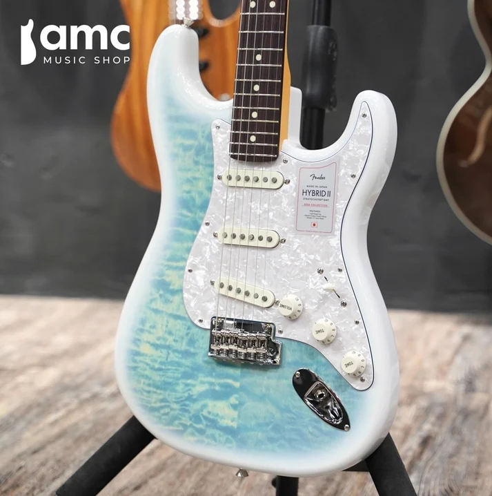 2024 MIJ Hybrid II Stratocaster in Larimar finish