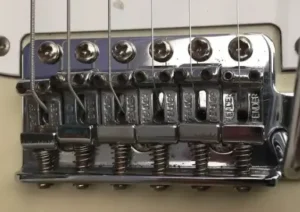 Early MIK double “Fender” stamped saddles, with both scripts oriented in the same direction