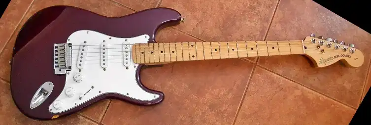 2001 Squier Standard Stratocaster with the new two-point pivot bridge