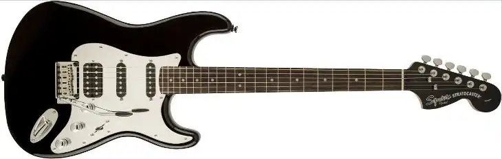 Squier Black And Chrome Stratocaster HSS