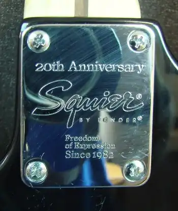 20th Annivesary Squier Neck Plate