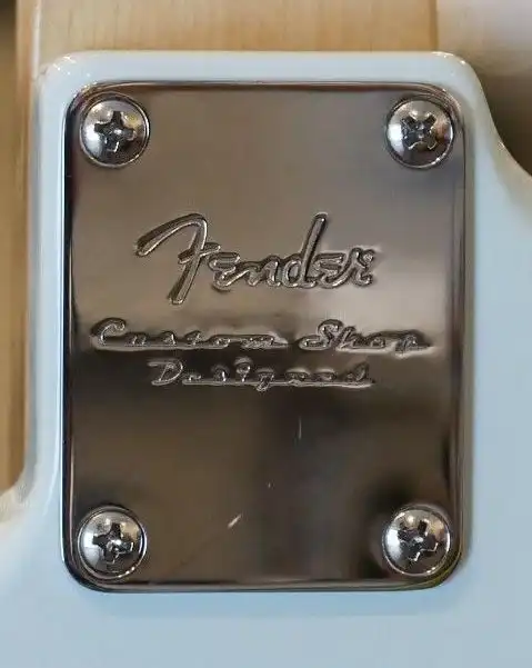 The “Custom Shop-designed” neck plate that caused a lot of confusion