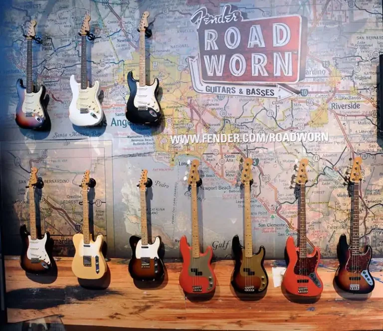 Fender Road Worn line exposed at the NAMM Show