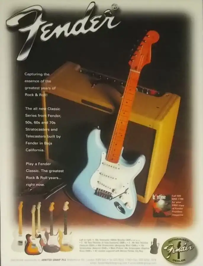 1999 Fender Classic Series Advert