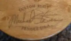 Master Builder Logo on a 1987 guitar made by Michael Stevens