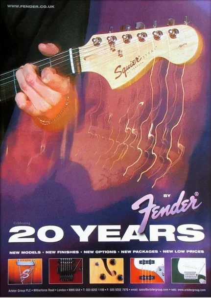 Squier 20 years advertisement