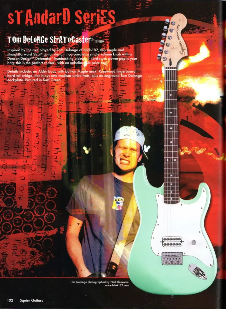 Squier Tom DeLonge Stratocaster (2003 Frontline Catalog)