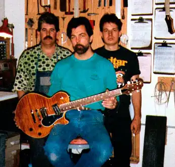Micheal Stevens with the LJ1, Steve Boulanger (left), and J.W. Black (right)