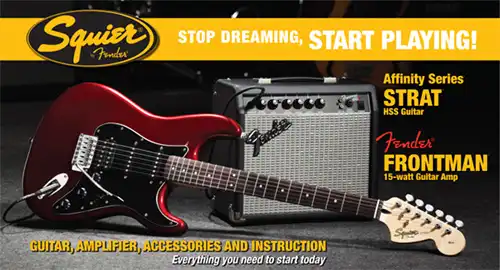 Beginner Pak with Indonesian Squier Affinity HSS