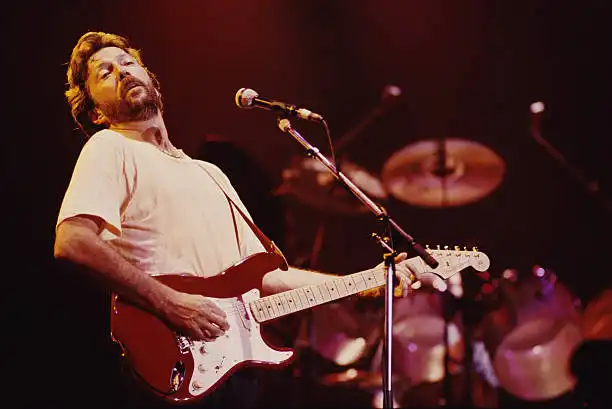 Eric Clapton with the Torino Red Prototype, 1986 Eric Clapton and Friends