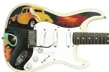The Stratocaster Fender gave to Jeff Beck, whose body was painted by Pamelina Hovnatanian