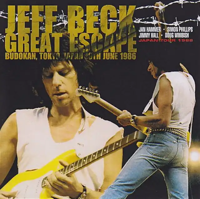 Cover artwork for “The Great Escape” by Jeff Beck. The guitar retains its original nut.