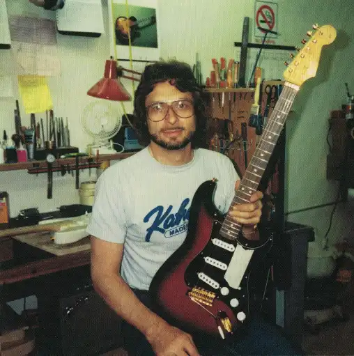 Larry Brooks with the first SRV prototype (Photo Courtesy: J.W.Black)