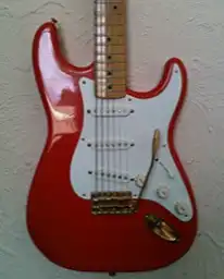 The guitar Fender presented to Hank Marvin at the party