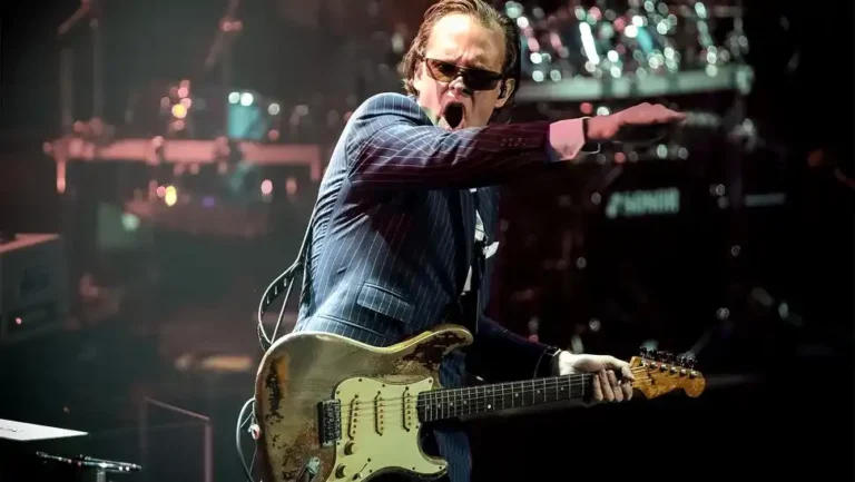 Joe Bonamassa playing Rory Gallagher’s Stratocaster at London’s Royal Albert Hall, March 30, 2013. (Photo: Christie Goodwin/Redferns)