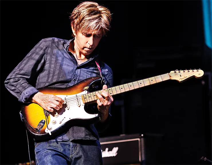 Eric Johnson with the ’57 Stratocaster used as the starting point for his signature model project