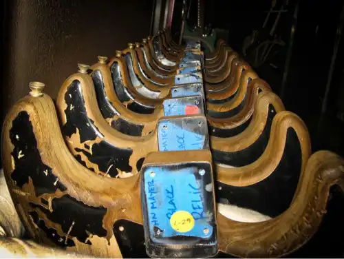 Bodies of the John Mayer Limited Edition Black1 Stratocaster awaiting assembly