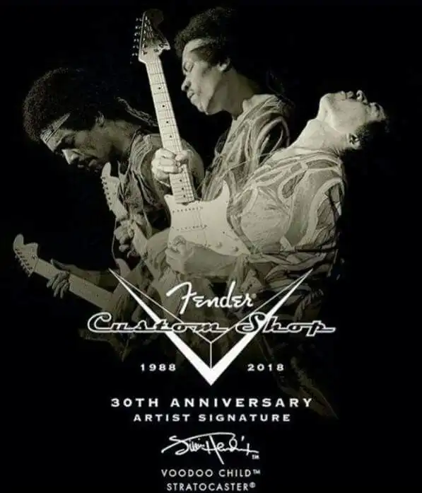 Advertisement for the Jimi Hendrix Voodoo Child Signature Stratocaster, 2018