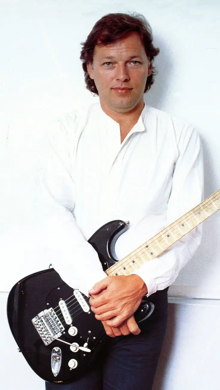 David Gilmour with the Black Strat featuring the Kahler tremolo system, 1984