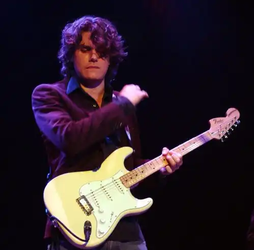 John Mayer playing the Hendrix prototype guitar on October 1, 2005, in Myrtle Beach, South Carolina.