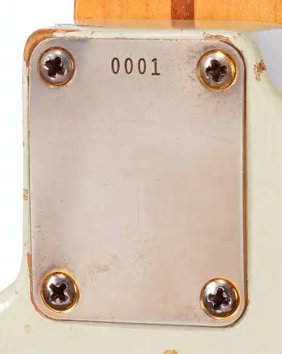 The "0001" Stratocaster neck plate